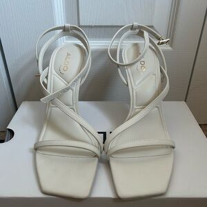 ALDO Cream Strappy Heels